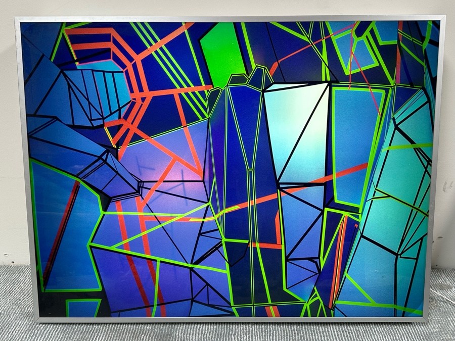 Stephen Hendee (b. 1968, California) Rare Limited Edition Artist Proof 2 Of 3 Lightbox Edition #1 1999 Titled Temporal Vein #1 1998 30 3/8 X 40 3/8 X 5 Signed On Back From Mark Moore Gallery In Santa Monica [Photo 5]