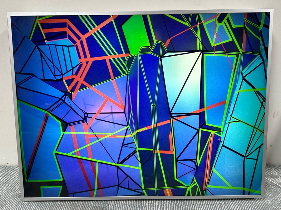 Stephen Hendee (b. 1968, California) Rare Limited Edition Artist Proof 2 Of 3 Lightbox Edition #1 1999 Titled Temporal Vein #1 1998 30 3/8 X 40 3/8 X 5 Signed On Back From Mark Moore Gallery In Santa Monica [Photo 4]