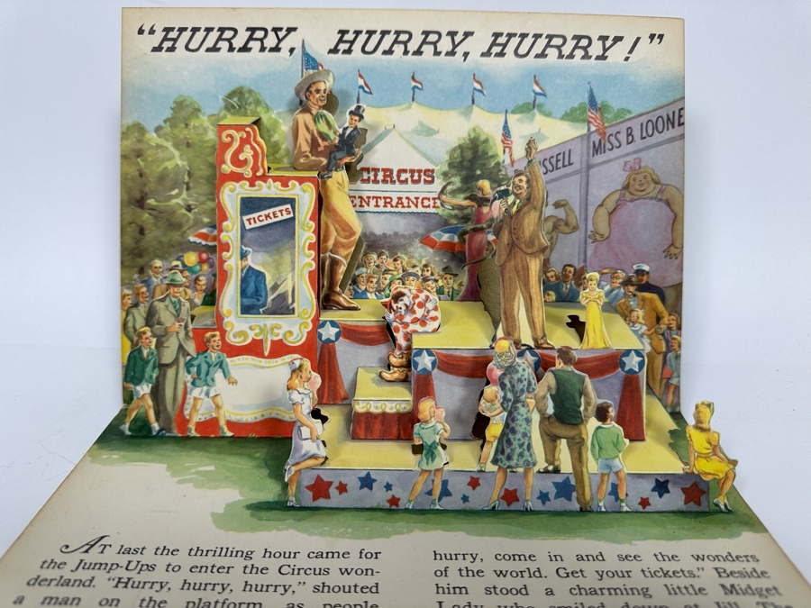 Vintage 1944 The Jolly Jump-Ups See The Circus Jingling Bros. The Greatest Show Pop-Up Book Published By McLoughlin Bros. Inc Good Condition [Photo 6]