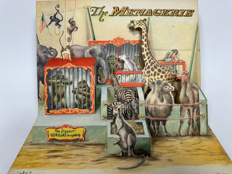 Vintage 1944 The Jolly Jump-Ups See The Circus Jingling Bros. The Greatest Show Pop-Up Book Published By McLoughlin Bros. Inc Good Condition [Photo 8]