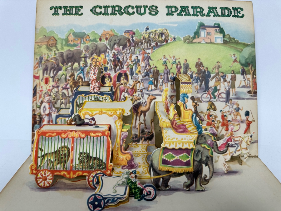 Vintage 1944 The Jolly Jump-Ups See The Circus Jingling Bros. The Greatest Show Pop-Up Book Published By McLoughlin Bros. Inc Good Condition [Photo 5]