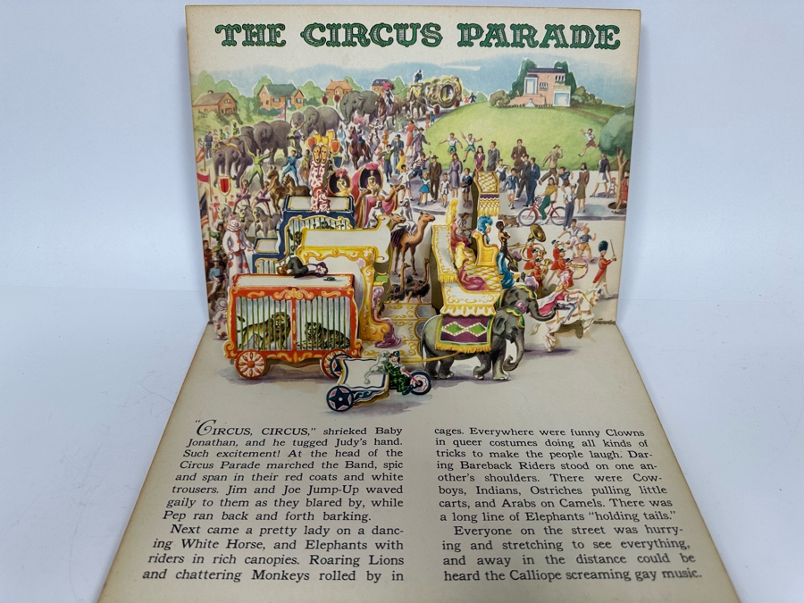 Vintage 1944 The Jolly Jump-Ups See The Circus Jingling Bros. The Greatest Show Pop-Up Book Published By McLoughlin Bros. Inc Good Condition [Photo 4]