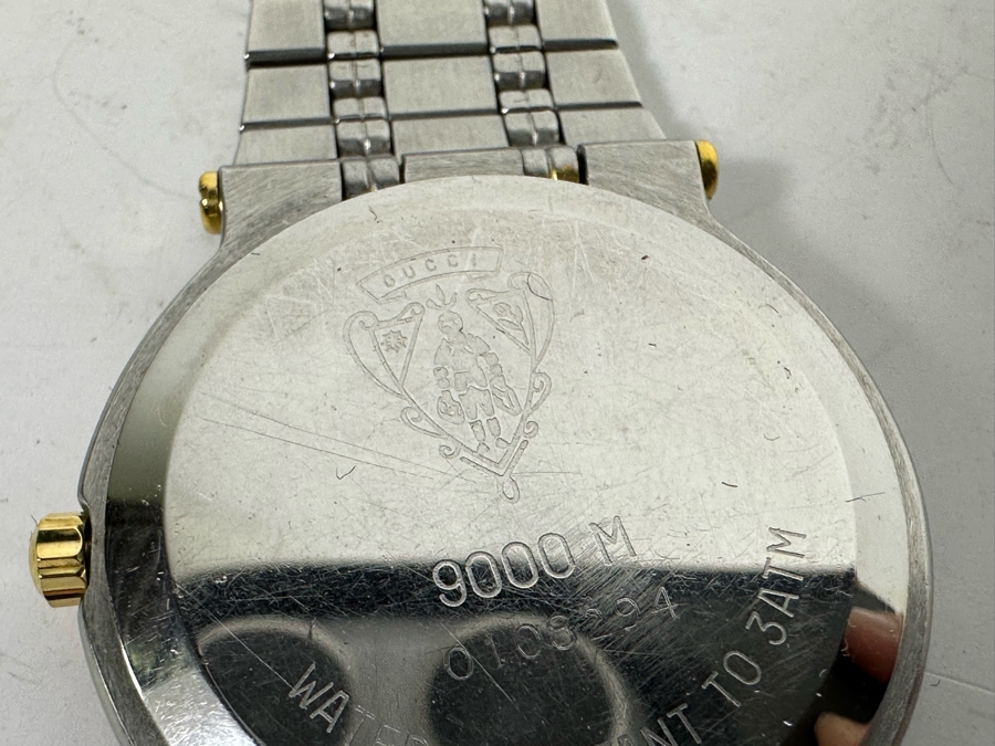 Gucci Stainless Steel Model 9000 M Men’s Wrist Watch White Dial Swiss Made [Photo 8]