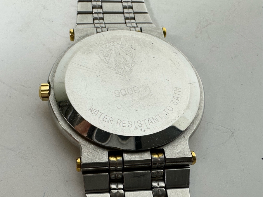 Gucci Stainless Steel Model 9000 M Men’s Wrist Watch White Dial Swiss Made [Photo 7]