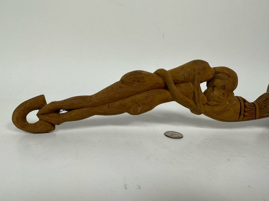 Ethnic Hand Carved Wooden Handle Coconut Ladle 21L [Photo 6]