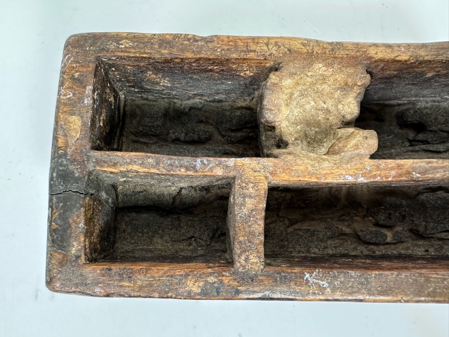 Antique Betel Nut Box From Java With Polychromed Finish Indonesia 9W X 4D X 3H [Photo 6]