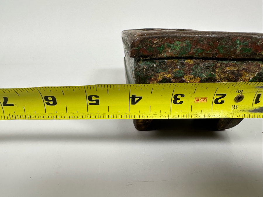 Antique Betel Nut Box From Java With Polychromed Finish Indonesia 9W X 4D X 3H [Photo 15]