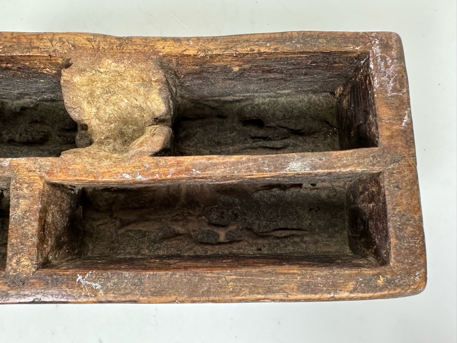 Antique Betel Nut Box From Java With Polychromed Finish Indonesia 9W X 4D X 3H [Photo 7]