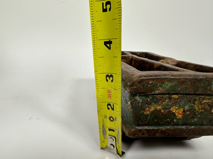 Antique Betel Nut Box From Java With Polychromed Finish Indonesia 9W X 4D X 3H [Photo 16]