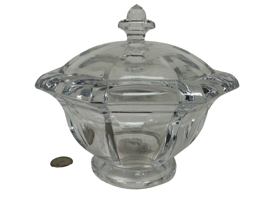 Lucite Jar With Lid 6.5W X 6.5H