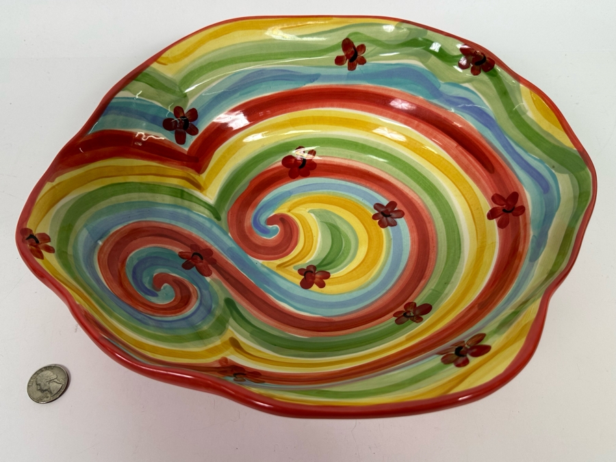 Signed Gail Pittman Pottery Bowl Signed Jeremiah 29:11 13W X 11D X 4H [Photo 2]