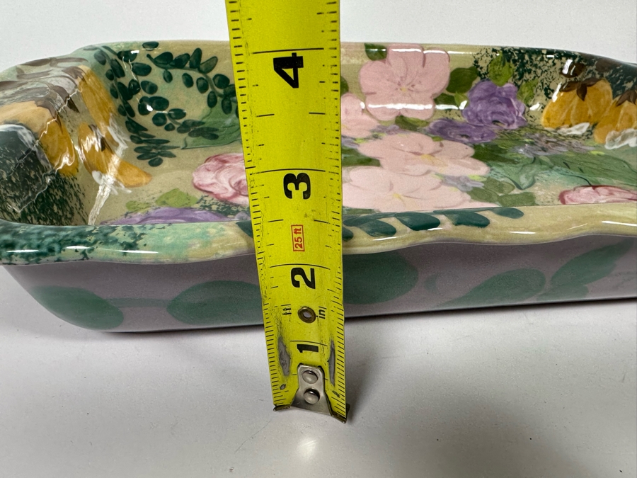 Hand Painted Lesal Studio Pottery Oven Pan 18.5W X 11D X 2.5H [Photo 10]