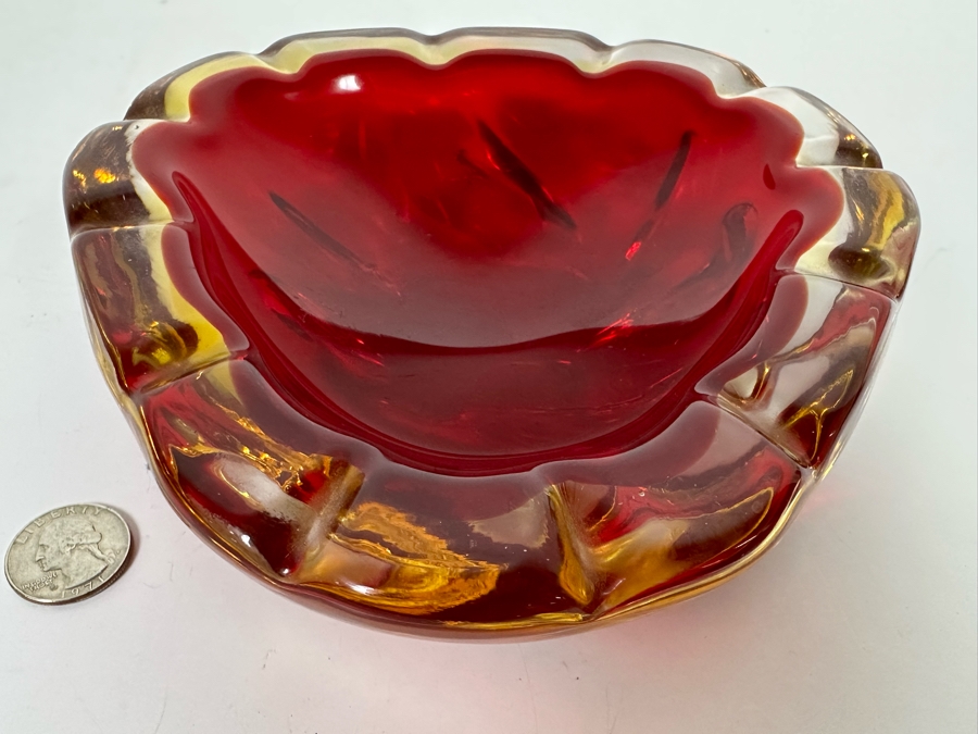 Murano Glass Tray 7W X 7D X 2H [Photo 4]