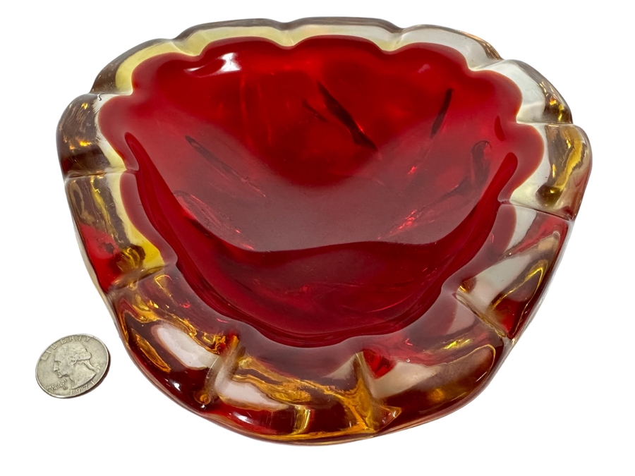 Murano Glass Tray 7W X 7D X 2H [Photo 1]