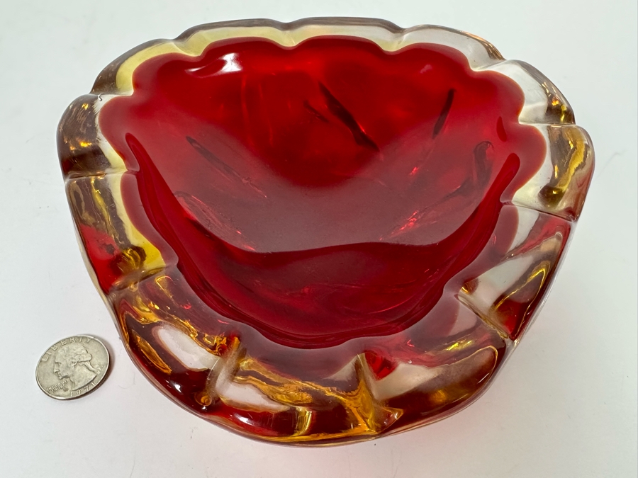Murano Glass Tray 7W X 7D X 2H [Photo 2]