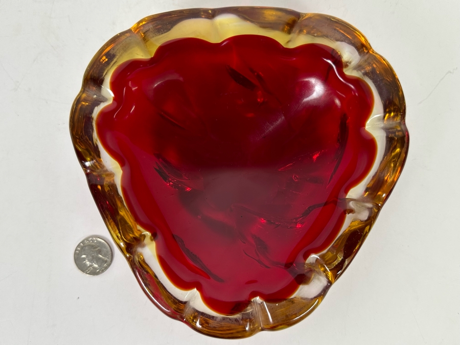 Murano Glass Tray 7W X 7D X 2H [Photo 3]