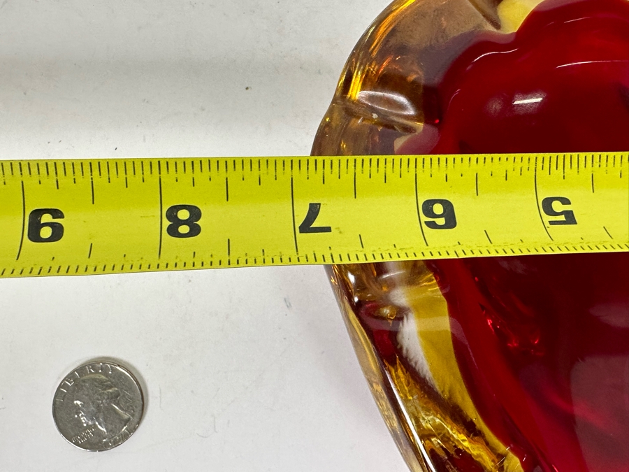 Murano Glass Tray 7W X 7D X 2H [Photo 7]