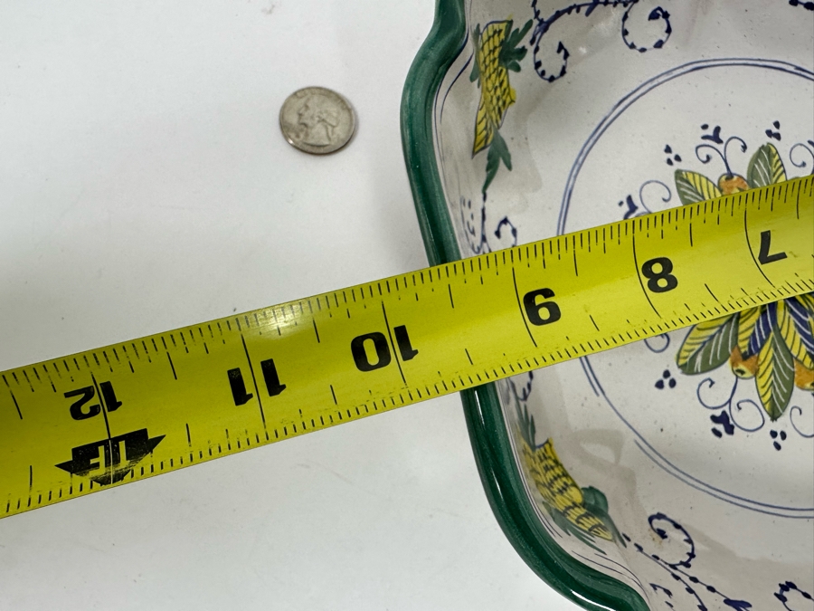 Handmade Italian Pottery Bowl Firenze Sapori Di Firenze 9.5W X 2.75H [Photo 7]