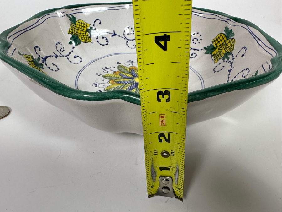 Handmade Italian Pottery Bowl Firenze Sapori Di Firenze 9.5W X 2.75H [Photo 8]