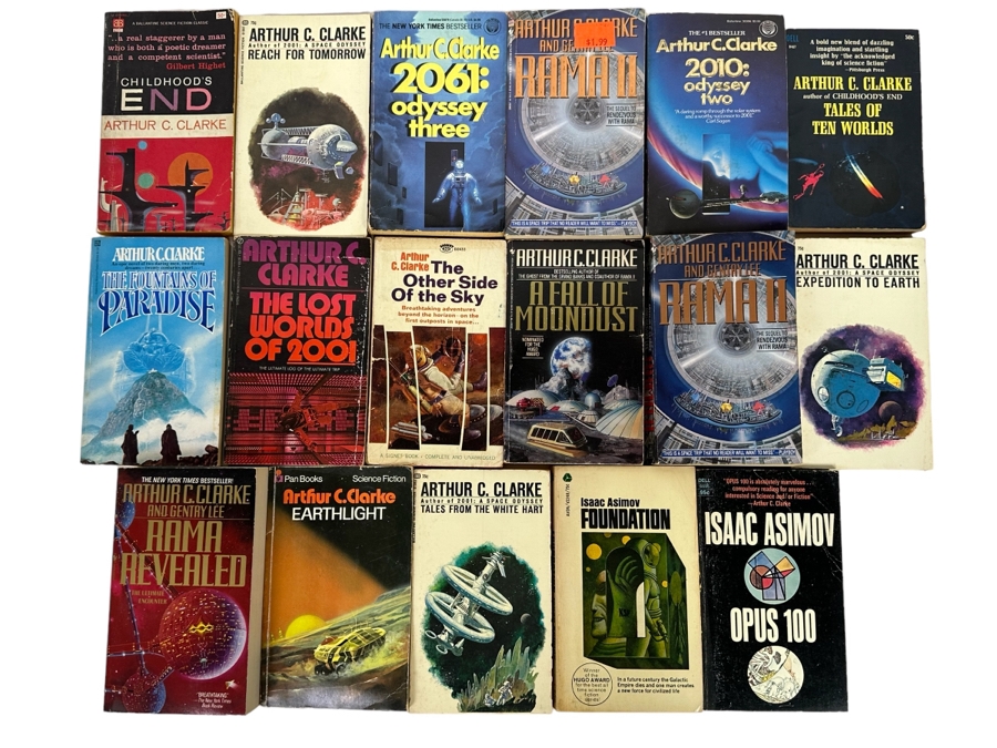 Vintage Paperback Science Fiction Novels From Arthur C. Clarke And Isaac Asimov [Photo 1]