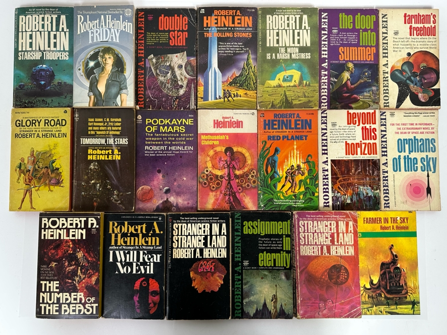 Vintage Paperback Science Fiction Novels From Robert A. Heinlein