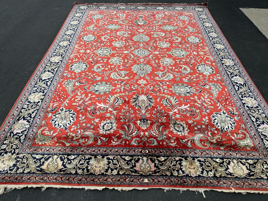 Fine Hand Woven Silk Blend Persian Area Rug 11' X 8' [Photo 4]