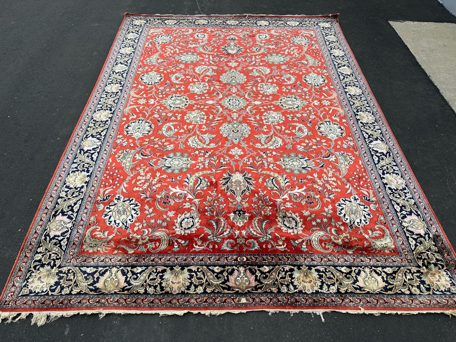 Fine Hand Woven Silk Blend Persian Area Rug 11' X 8' [Photo 3]