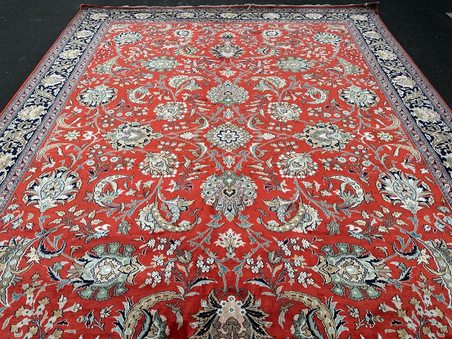 Fine Hand Woven Silk Blend Persian Area Rug 11' X 8' [Photo 5]