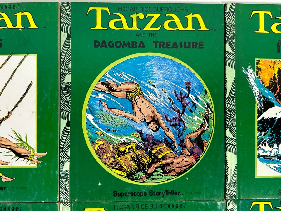 (6) 1977 Edgar Rice Burroughs Tarzan Books By Superscope Story Teller Based On Illustrations By Hogarth [Photo 5]