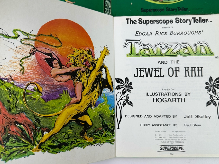  6 1977 edgar rice burroughs tarzan books by superscope story teller