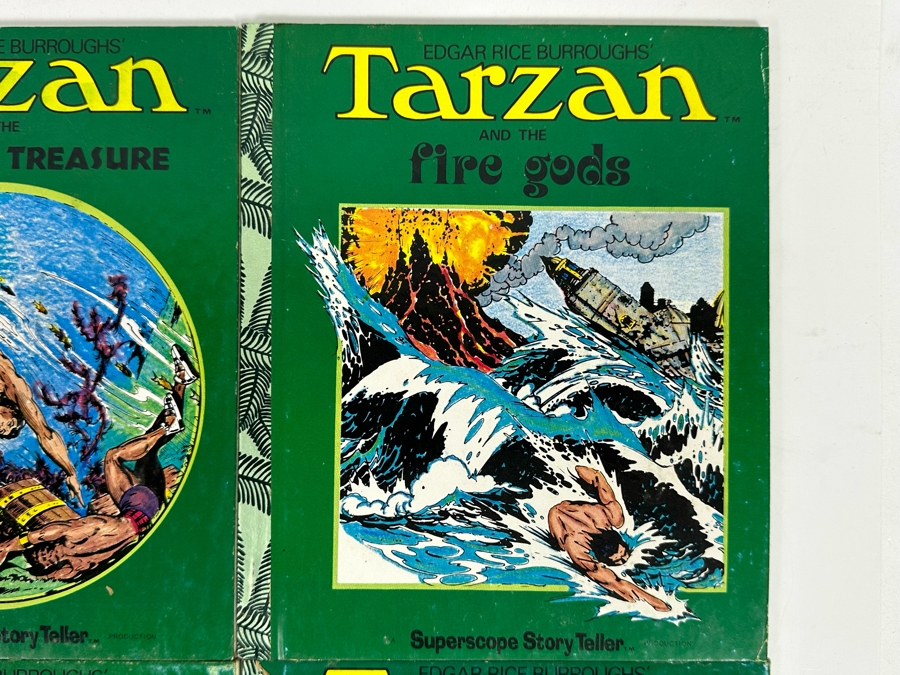 (6) 1977 Edgar Rice Burroughs Tarzan Books By Superscope Story Teller Based On Illustrations By Hogarth [Photo 6]