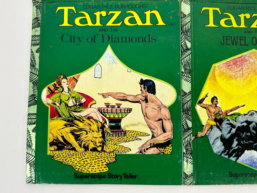(6) 1977 Edgar Rice Burroughs Tarzan Books By Superscope Story Teller Based On Illustrations By Hogarth [Photo 9]