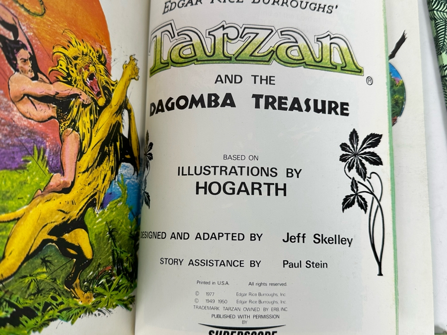 (6) 1977 Edgar Rice Burroughs Tarzan Books By Superscope Story Teller Based On Illustrations By Hogarth [Photo 15]