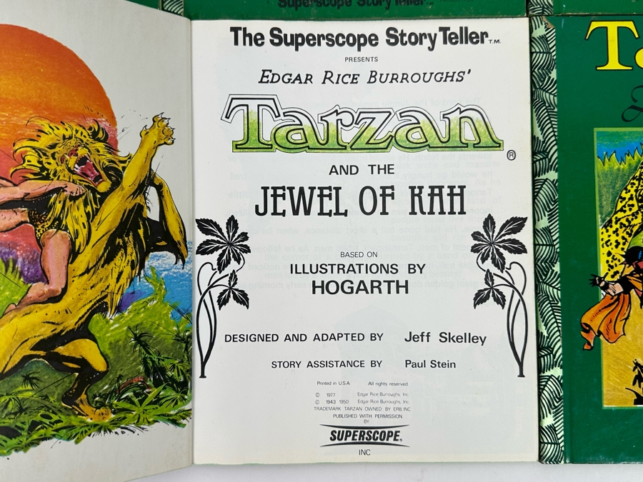(6) 1977 Edgar Rice Burroughs Tarzan Books By Superscope Story Teller Based On Illustrations By Hogarth [Photo 12]