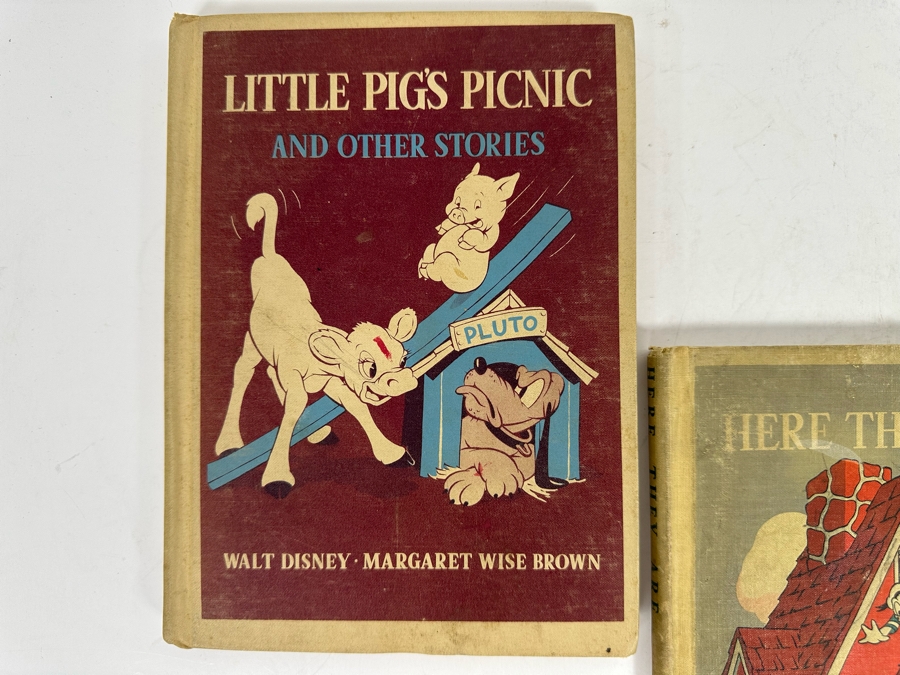 (3) Vintage 1939 / 1940 Walt Disney Books: Pinocchio, Here They Are & Little Pig's Picnic [Photo 6]