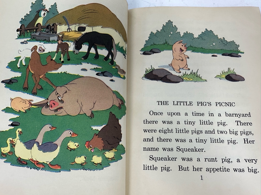 (3) Vintage 1939 / 1940 Walt Disney Books: Pinocchio, Here They Are & Little Pig's Picnic [Photo 22]