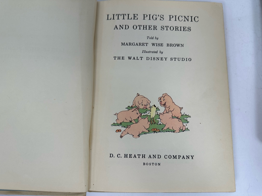 (3) Vintage 1939 / 1940 Walt Disney Books: Pinocchio, Here They Are & Little Pig's Picnic [Photo 18]