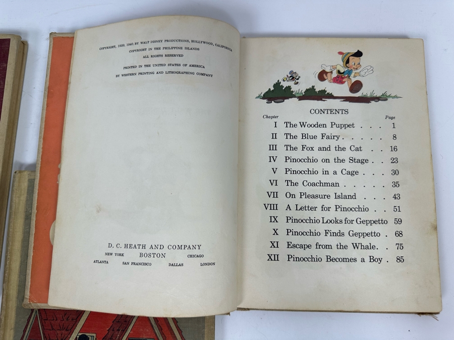 (3) Vintage 1939 / 1940 Walt Disney Books: Pinocchio, Here They Are & Little Pig's Picnic [Photo 8]
