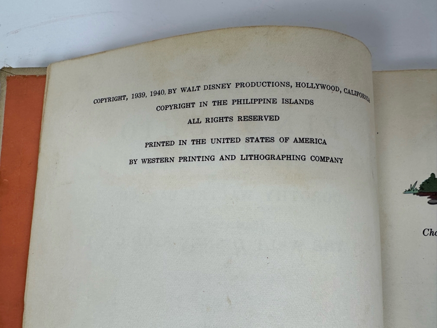 (3) Vintage 1939 / 1940 Walt Disney Books: Pinocchio, Here They Are & Little Pig's Picnic [Photo 9]
