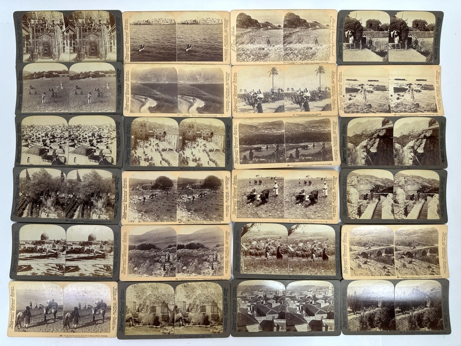 (24) Antique 1899/1900 Underwood & Underwood Collectible Stereoviews Of Biblical Times Palestine Jerusalem Syria J. F. Jarvis Publisher - See Photos [Photo 1]