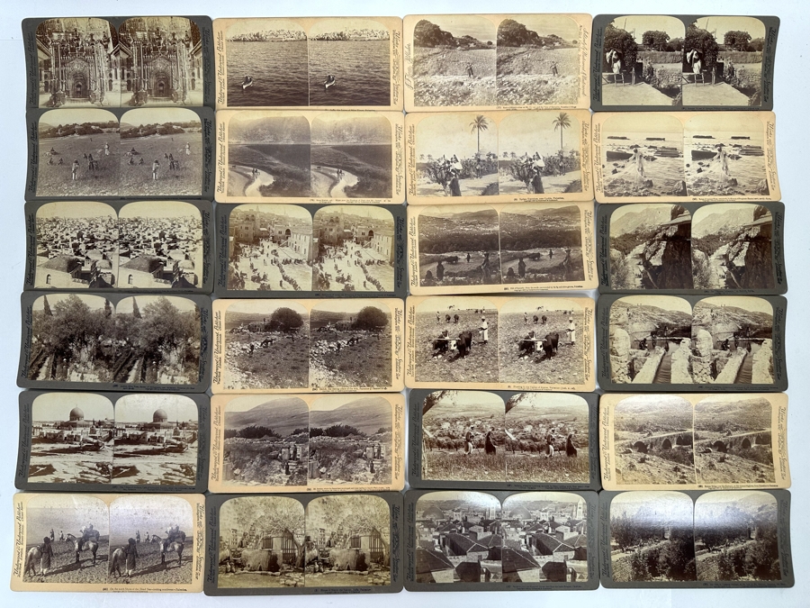 (24) Antique 1899/1900 Underwood & Underwood Collectible Stereoviews Of Biblical Times Palestine Jerusalem Syria J. F. Jarvis Publisher - See Photos [Photo 2]