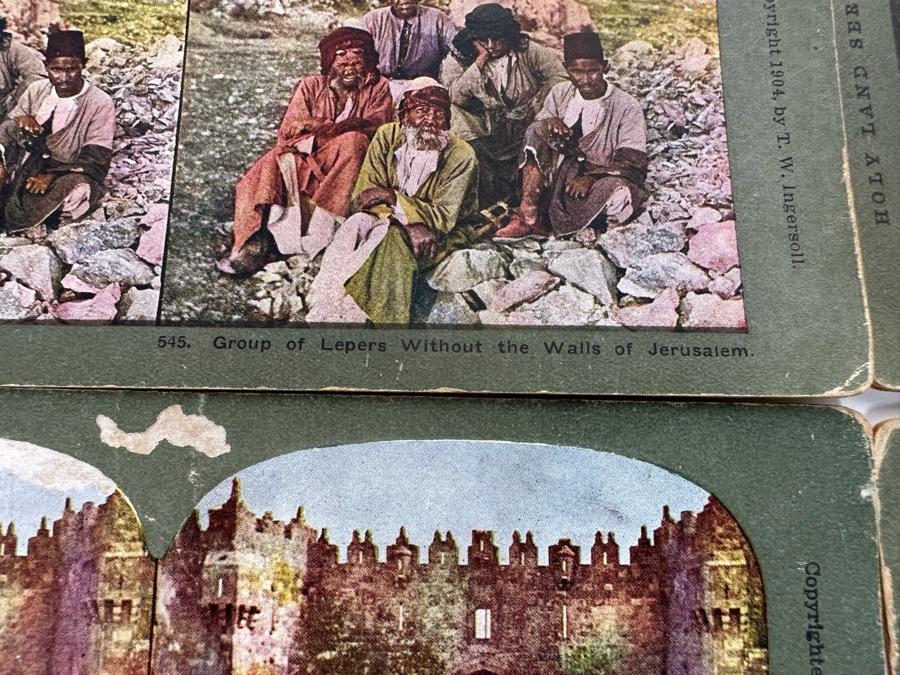 (24) Antique Color 1904 Holy Land Series T. W. Ingersoll Collectible Stereoviews Of Biblical Times - See Photos [Photo 38]