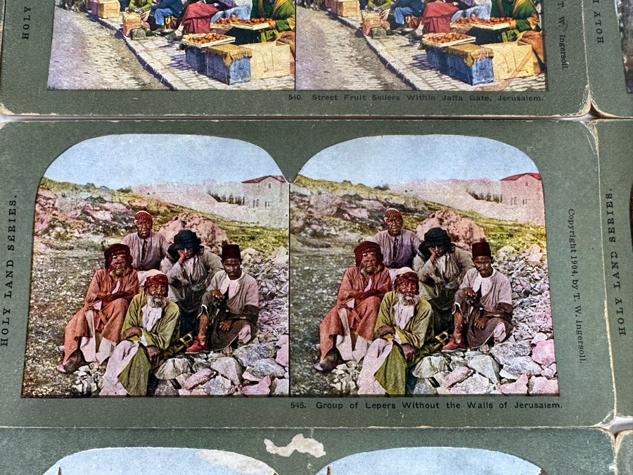 (24) Antique Color 1904 Holy Land Series T. W. Ingersoll Collectible Stereoviews Of Biblical Times - See Photos [Photo 37]