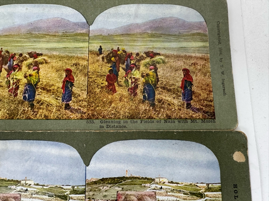 (24) Antique Color 1904 Holy Land Series T. W. Ingersoll Collectible Stereoviews Of Biblical Times - See Photos [Photo 28]