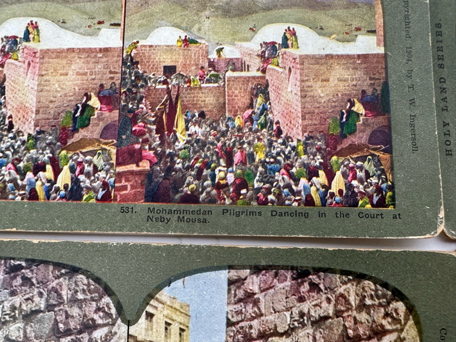 (24) Antique Color 1904 Holy Land Series T. W. Ingersoll Collectible Stereoviews Of Biblical Times - See Photos [Photo 22]
