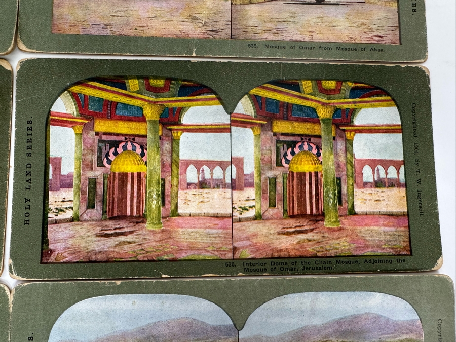 (24) Antique Color 1904 Holy Land Series T. W. Ingersoll Collectible Stereoviews Of Biblical Times - See Photos [Photo 25]