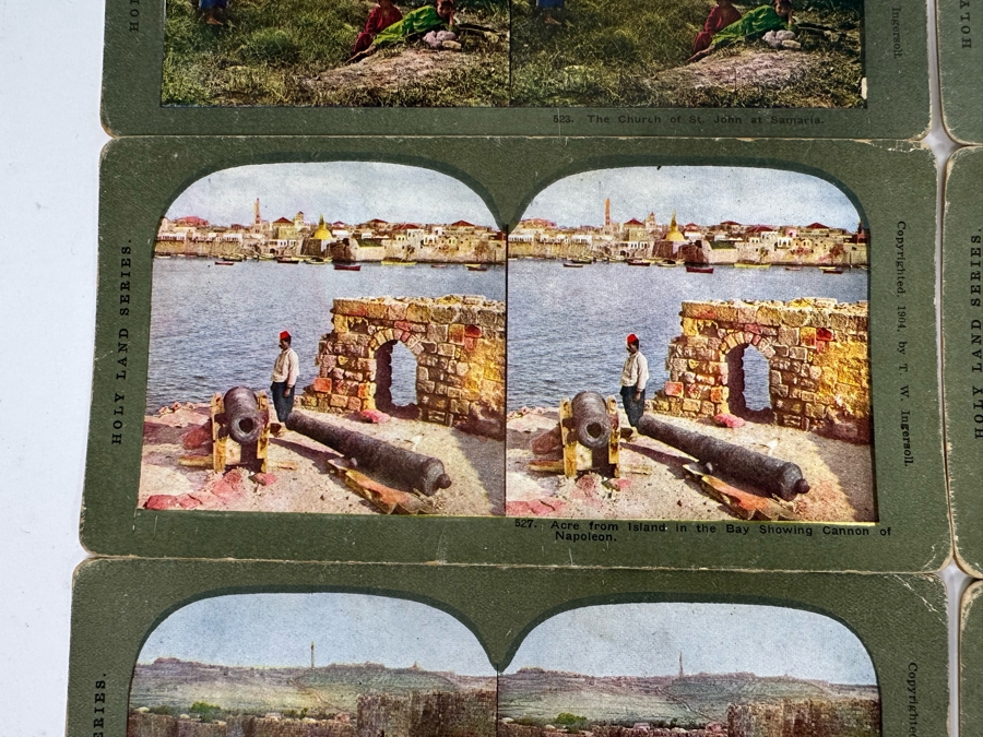 (24) Antique Color 1904 Holy Land Series T. W. Ingersoll Collectible Stereoviews Of Biblical Times - See Photos [Photo 17]