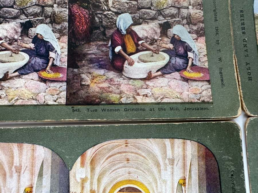 (24) Antique Color 1904 Holy Land Series T. W. Ingersoll Collectible Stereoviews Of Biblical Times - See Photos [Photo 40]