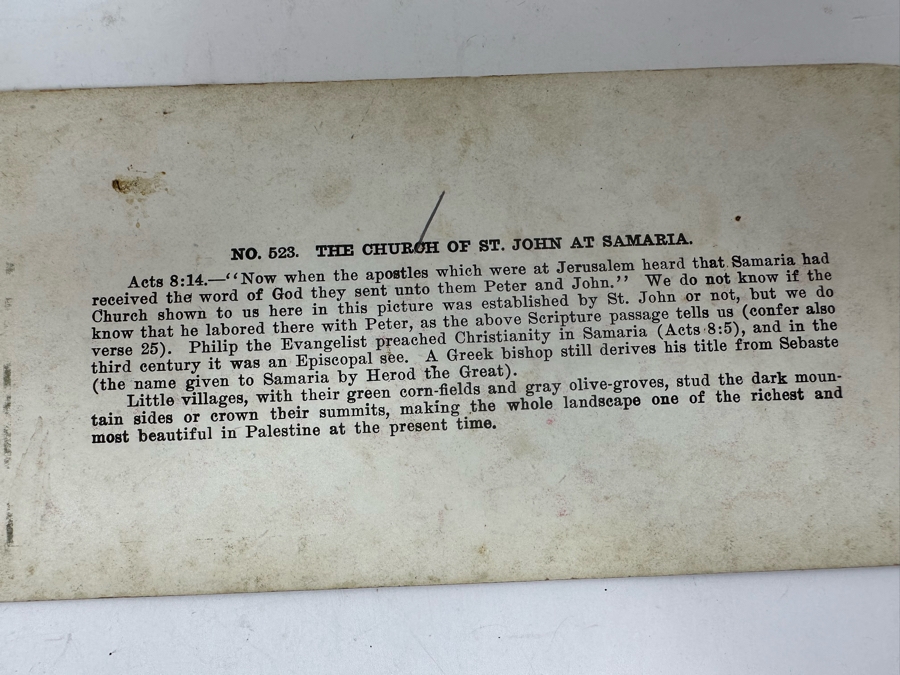 (24) Antique Color 1904 Holy Land Series T. W. Ingersoll Collectible Stereoviews Of Biblical Times - See Photos [Photo 51]