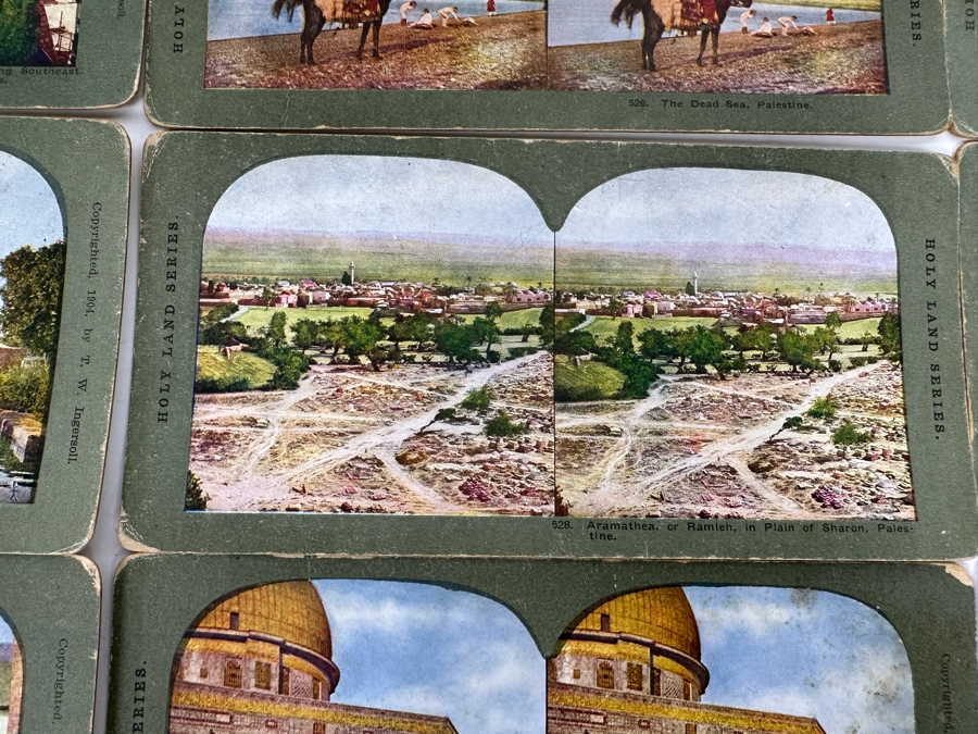 (24) Antique Color 1904 Holy Land Series T. W. Ingersoll Collectible Stereoviews Of Biblical Times - See Photos [Photo 13]